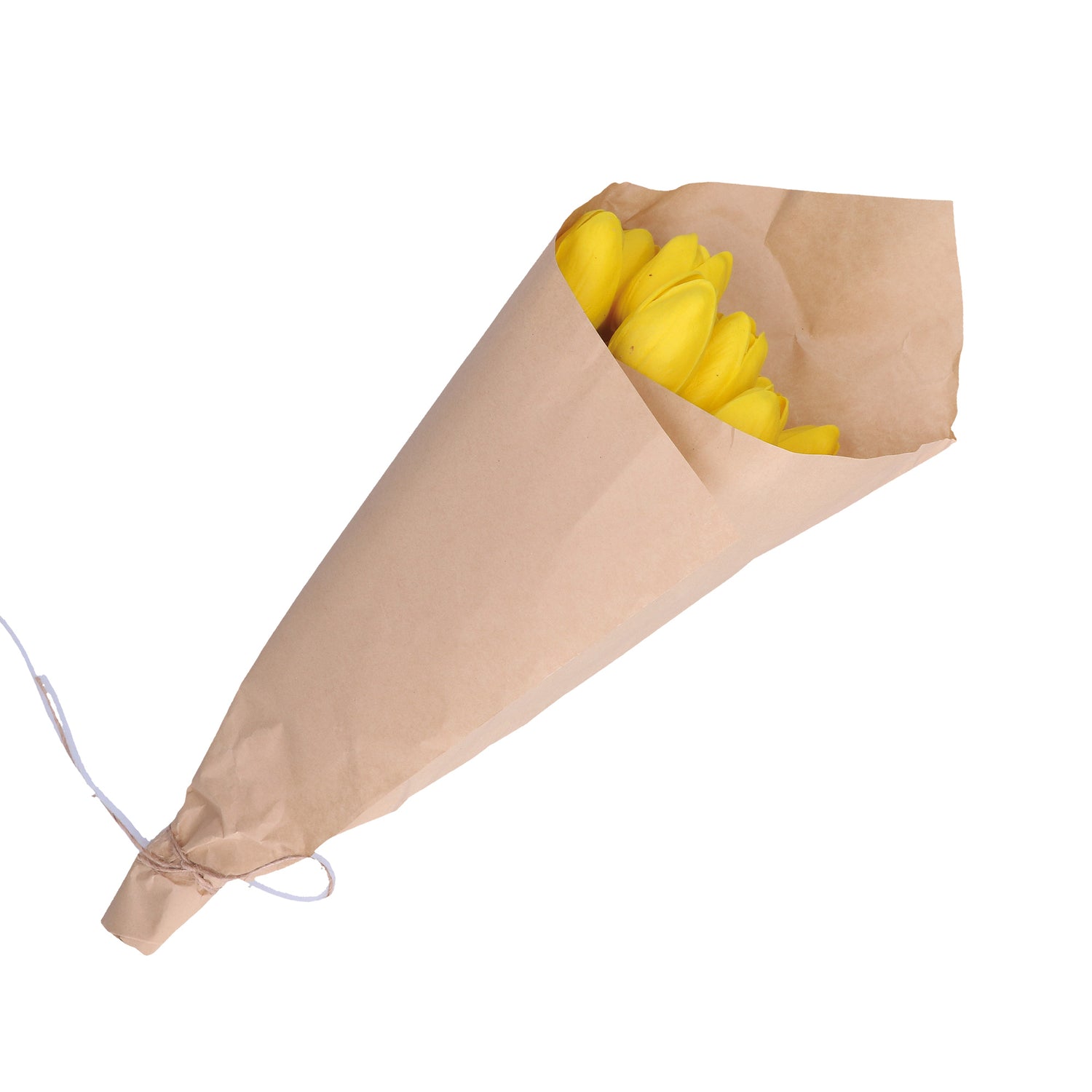 RITUALI DOMESTICI Flora 9 Tulipani Bouquet Giallo Silicone 35cm