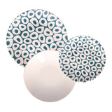 ROSE & TULIPANI Sea Stones Servizio Tavola Set Piatti 18 Pezzi Stoneware