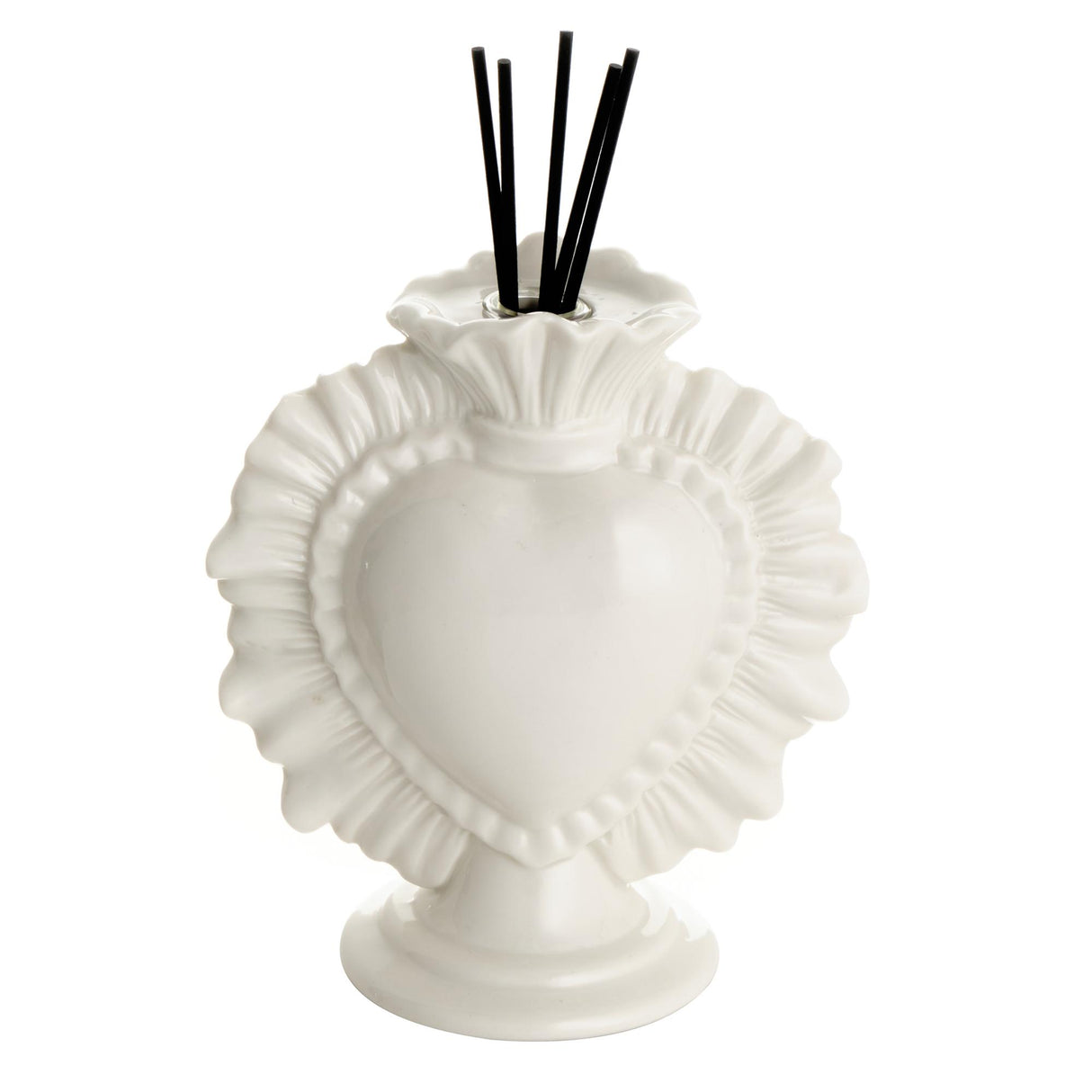 MONTEMAGGI Ex Voto White Air Freshener with Sticks for Essences 15cm Ceramic
