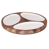 LA PORCELLANA BIANCA Libeccio Antipasti Plate 3 Plates 30.5cm Enamelled Wood