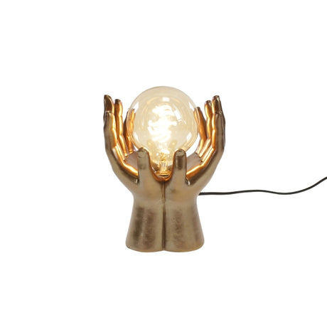 WERNS Lampada da Tavolo Mani Golden Touch 15x20cm Resina