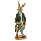 WERNS Rabbit Man Easter Easter Decoration 33cm Resin Gold