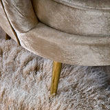 WERNS Poltrona Conchiglia Audrey Champagne 82x75x79cm Velluto