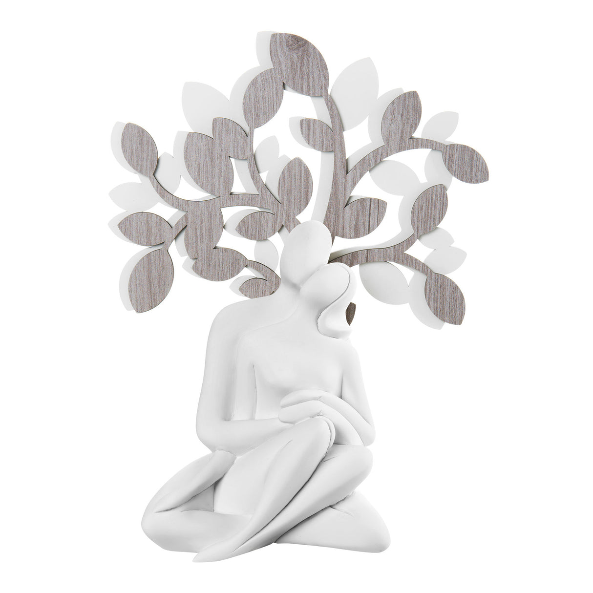 BONGELLI PREZIOSI Scultura Figura Innamorati Albero della Vita 32x24cm Marmorino