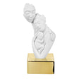BONGELLI PREZIOSI Statua Figura Famiglia 20cm Decorazione Oro Marmorino
