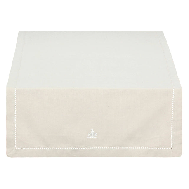 LA PORCELLANA BIANCA Ammanto Striscia Runner 143x45cm Ecrù 100% Cotone