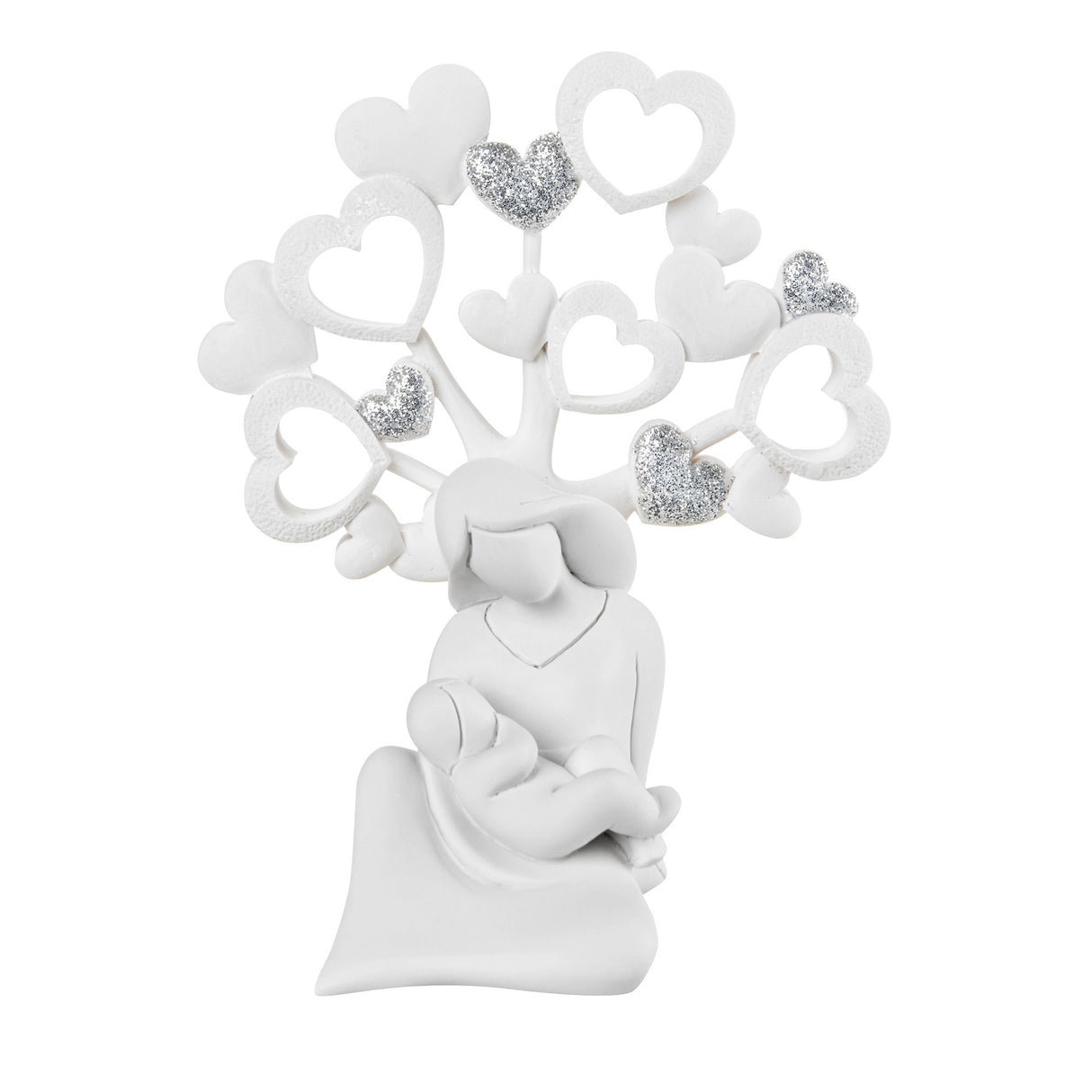 BONGELLI PREZIOSI Statua Figura Maternita' Bianco 12cm Marmorino