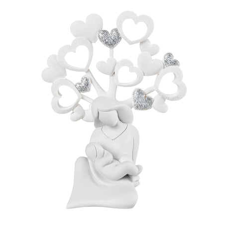 BONGELLI PREZIOSI Statua Figura Maternita' Bianco 12cm Marmorino