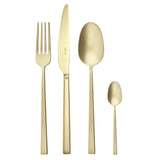 SAMBONET Rock Servizio Tavola Posate Set 24 Pezzi Champagne Antique PVD Acciaio Inox