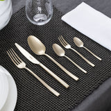 SAMBONET Rock Servizio Tavola Posate Set 24 Pezzi Champagne Antique PVD Acciaio Inox