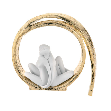 BONGELLI PREZIOSI Statua Figura Coppia Vortice Innamorati 15cm Oro