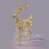 EDG Enzo De Gasperi Decorazione Natalizia Luminosa Renna Intreccio 60 Microled 60x30cm Oro
