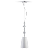 LLADRO' Lampadario Belle De Nuit II Bianco 170x23cm Porcellana