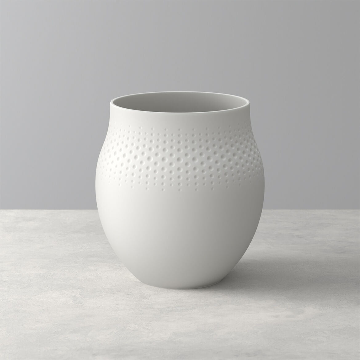 VILLEROY & BOCH - Manufacture Collier Bianco Vaso Carré 16,5x17,5cm Porcellana