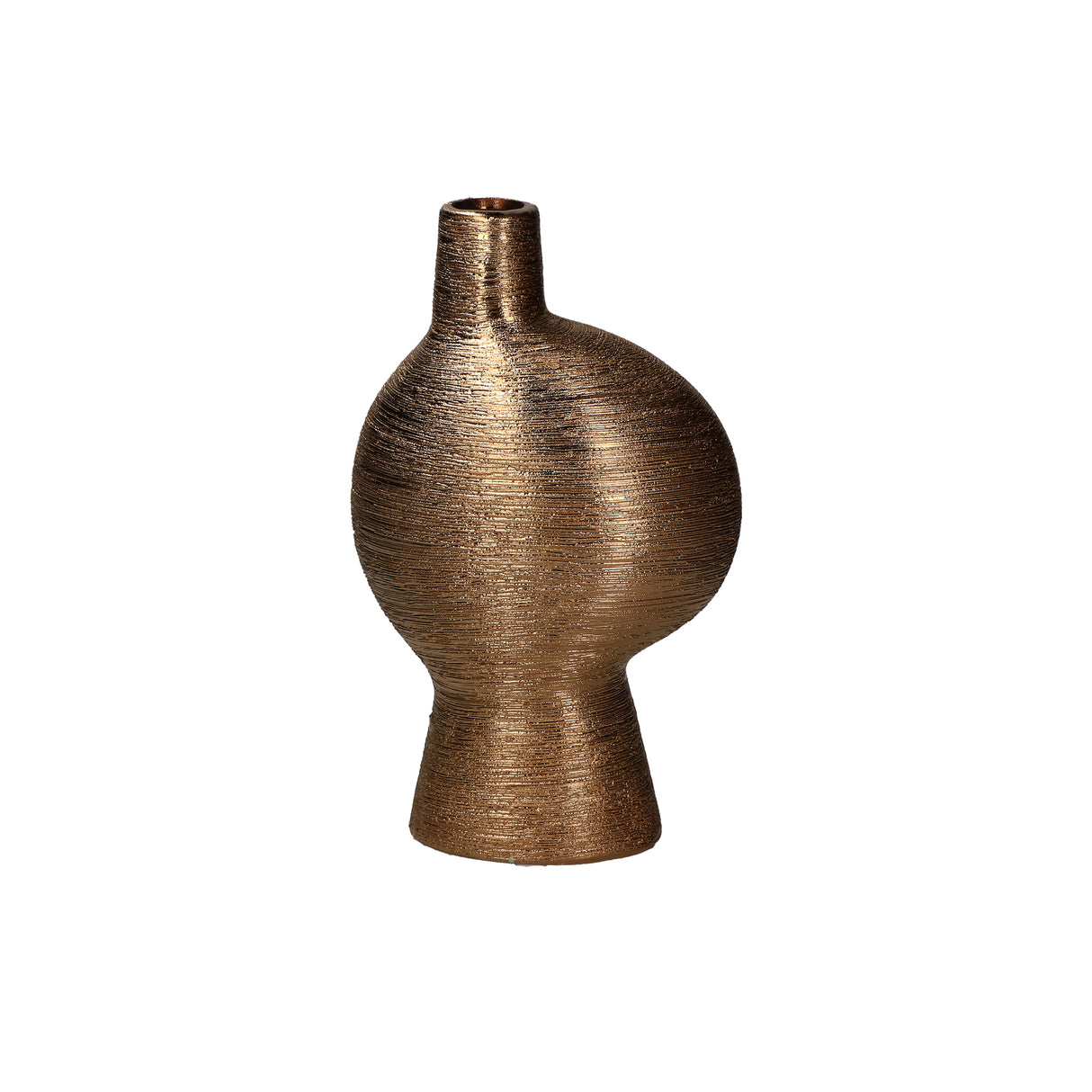 DOMESTIC RITUALS Eufemia Modern Decorative Vase 20cm Gold Ceramic