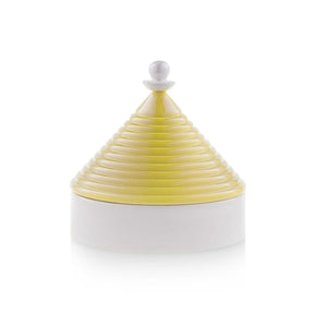 Scatola Trullo Pugliese Emò Italia in ceramica gialla 9 cm