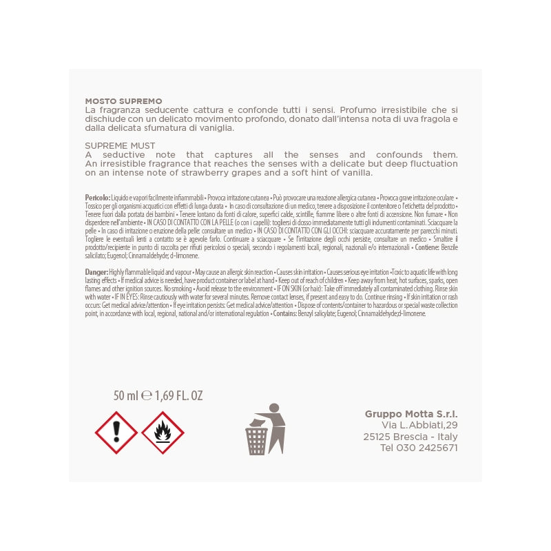 MUHA' Butterfly 50ml Air Freshener Diffuser Mosto Supremo N05