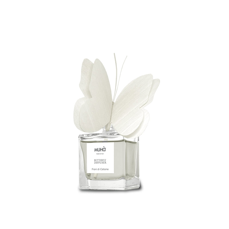 MUHA' Butterfly 50ml Profumatore D'Ambiente Diffusore Fiori di Cotone N06