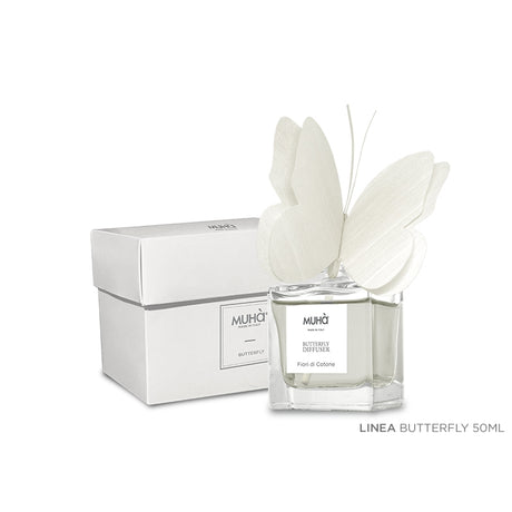 MUHA' Butterfly 50ml Profumatore D'Ambiente Diffusore Fiori di Cotone N06