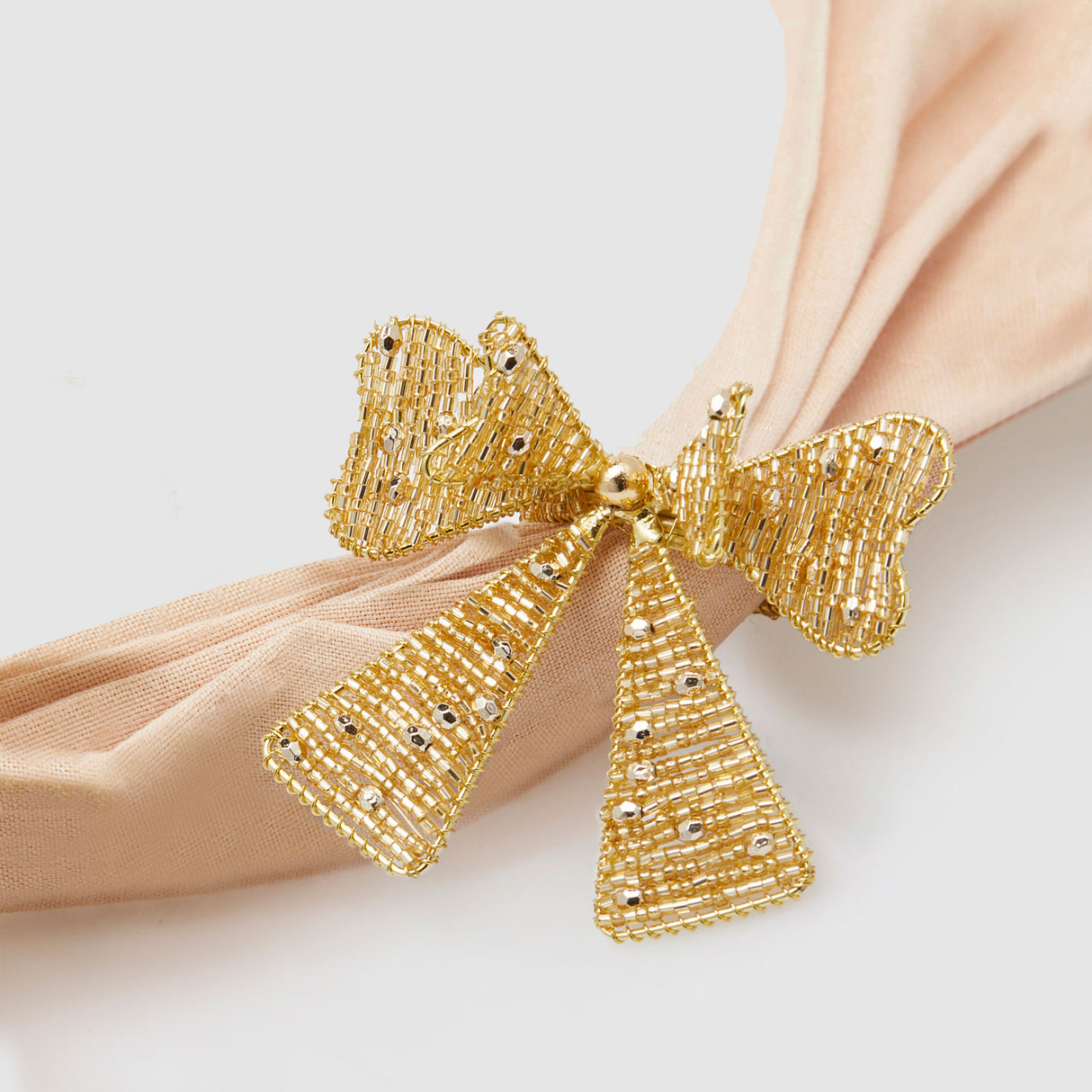 EDG Enzo De Gasperi Legatovagliolo Fiocco con Perline Set 6 Pezzi 6cm Oro