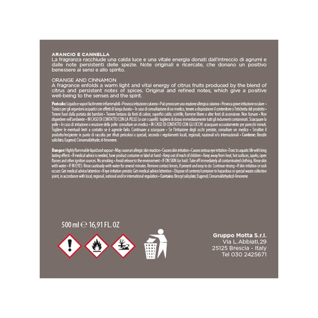 MUHA' Flower 500ml Profumatore D'Ambiente Diffusore Arancio & Cannella