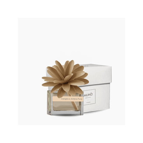 MUHA' Flower 30ml Profumatore D'Ambiente Diffusore Natural Vaniglia e Ambra Pura