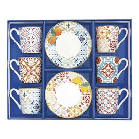 Set 6 tazzine espresso Siracusa Easy Life in porcellana 100 ml