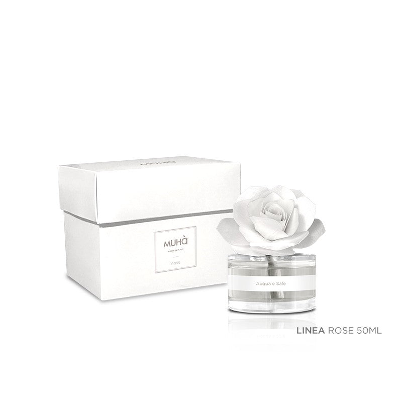 MUHA' Rosa 50ml Profumatore D'Ambiente Diffusore Acqua & Sale