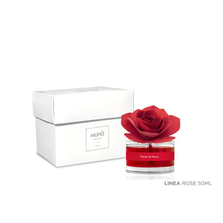 MUHA' Rosa 50ml Profumatore D'Ambiente Diffusore Petali di Rosa