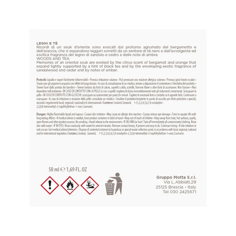 MUHA' Rosa 50ml Profumatore D'Ambiente Diffusore Legni e Te'
