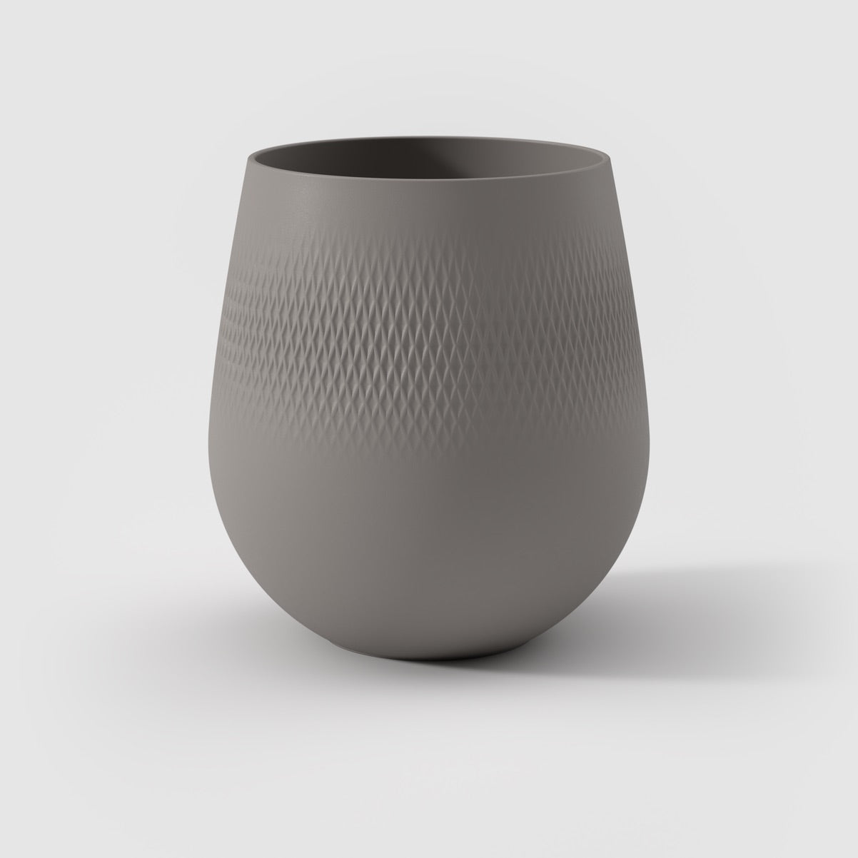 VILLEROY & BOCH Manufacture Collier Vaso Carre Tortora Grande 23x21cm Porcellana