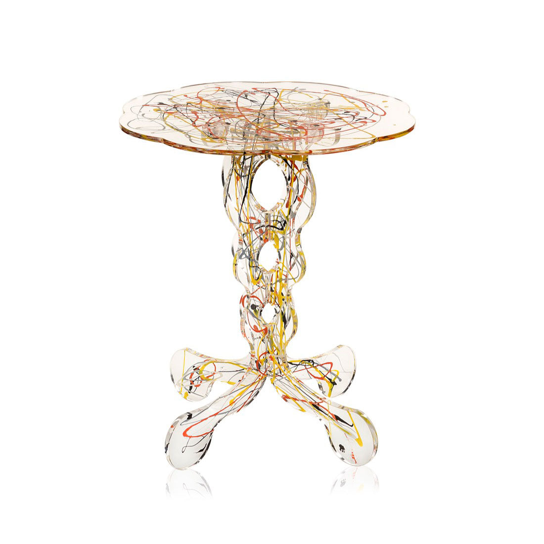 iPLEX Arabesco Coffee Table in Plexiglass 36x43cm Multicolored Made in Italy