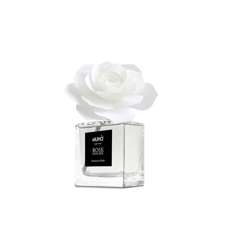 MUHA' Rosa 100ml Profumatore D'Ambiente Diffusore Acqua e Sale