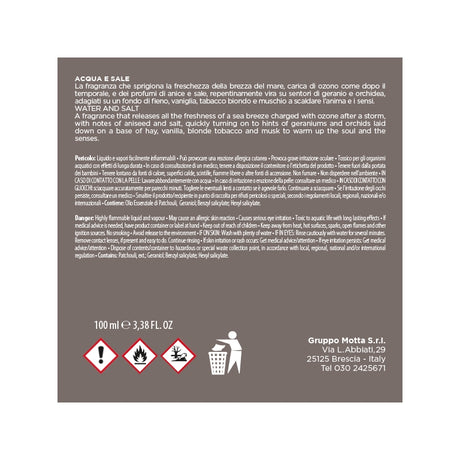 MUHA' Rosa 100ml Profumatore D'Ambiente Diffusore Acqua e Sale