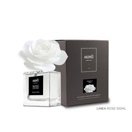 MUHA' Rosa 100ml Profumatore D'Ambiente Diffusore Acqua e Sale