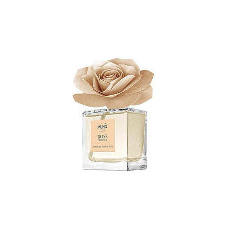 MUHA' Rosa 100ml Profumatore D'Ambiente Diffusore Vaniglia e Ambra Pura