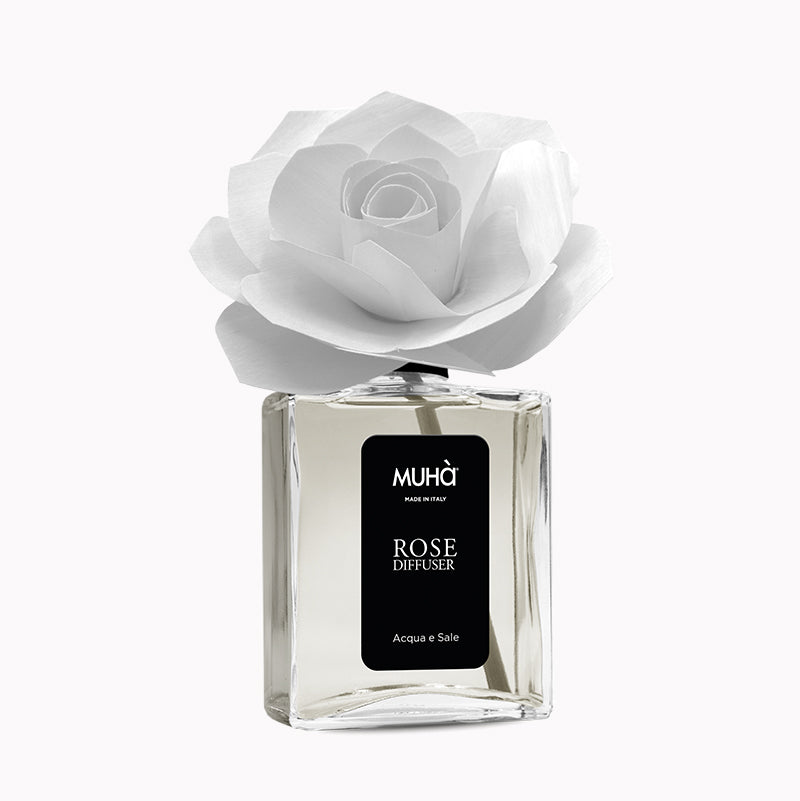 MUHA' Rosa 200ml Profumatore D'Ambiente Diffusore Acqua e Sale