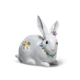 LLADRO' Figurina Coniglio con Fiori 11x12cm Porcellana