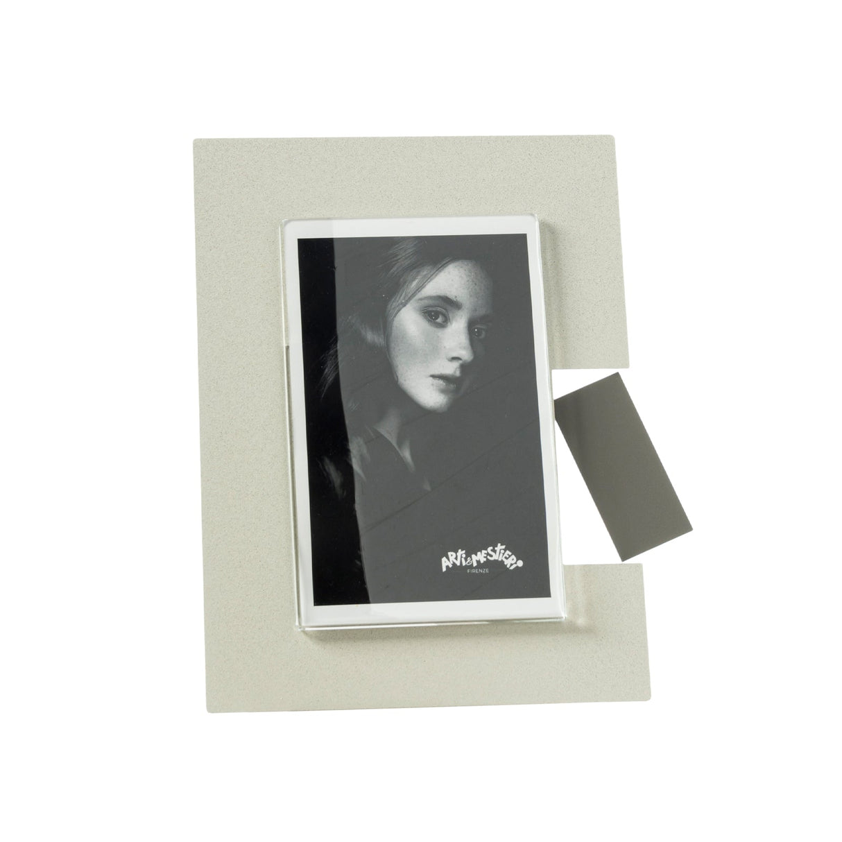 ARTI & MESTIERI Portafoto di Design Bliko Piccolo Avorio Fango 21,5x16,5cm