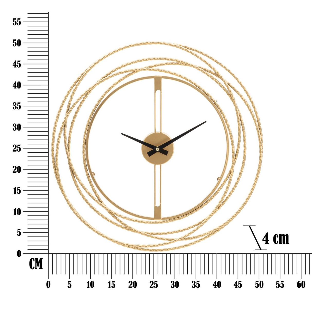 MAURO FERRETTI Gold Strips Wall Clock 50x4 cm