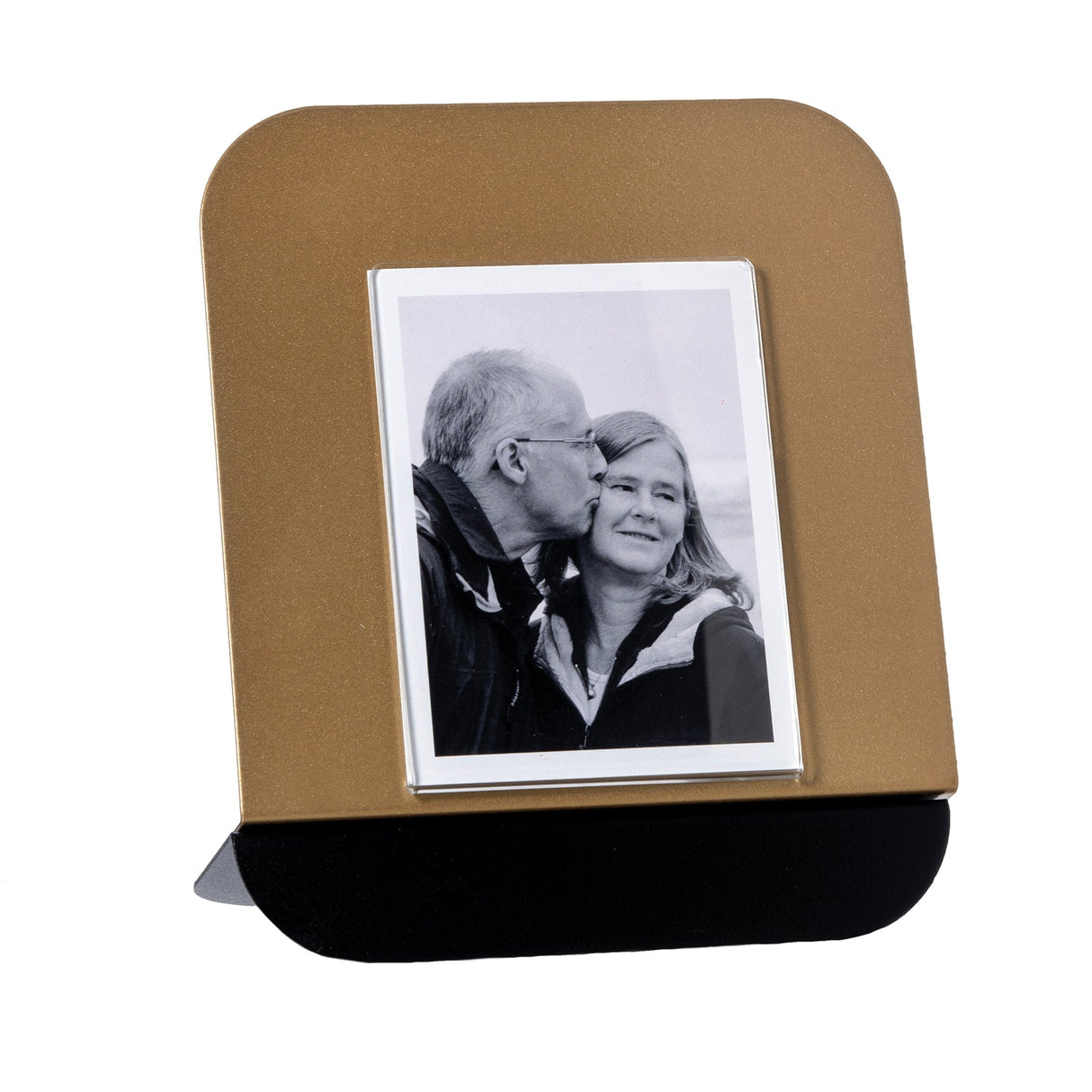 ARTI & MESTIERI Portafoto di Design Altamarea Piccolo Oro Laccato Nero