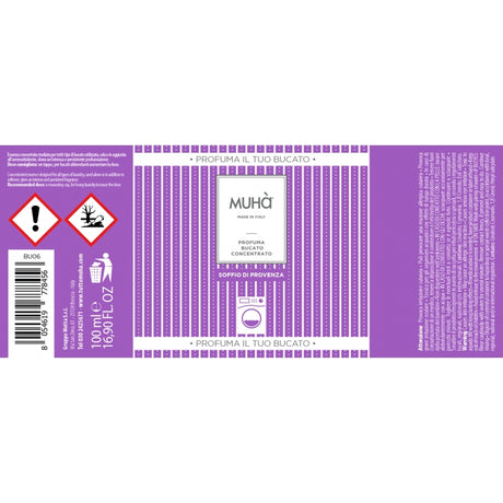 MUHA' Profumo Bucato Lavatrice 100ml Soffio di Provenza