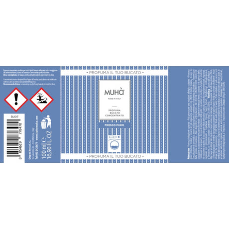MUHA' Profumo Bucato Lavatrice 100ml Fresco Puro