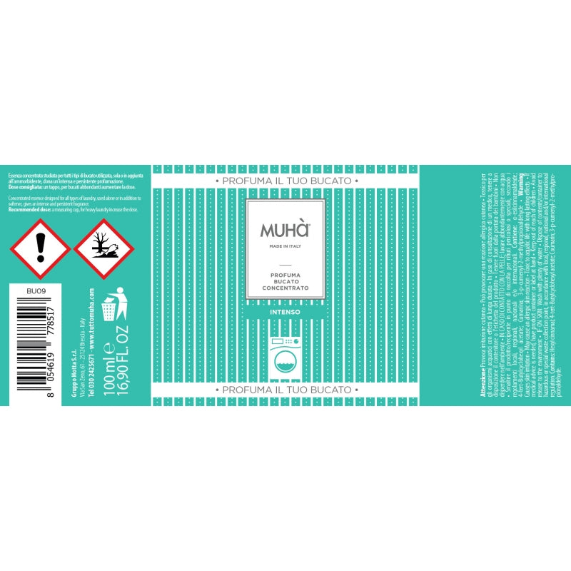 MUHA' Profumo Bucato Lavatrice 100ml Intenso