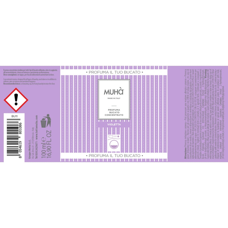 MUHA' Profumo Bucato Lavatrice 100ml Violetta
