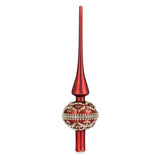 BIZZOTTO Puntale per Albero di Natale Beloved Rosso 30cm Vetro