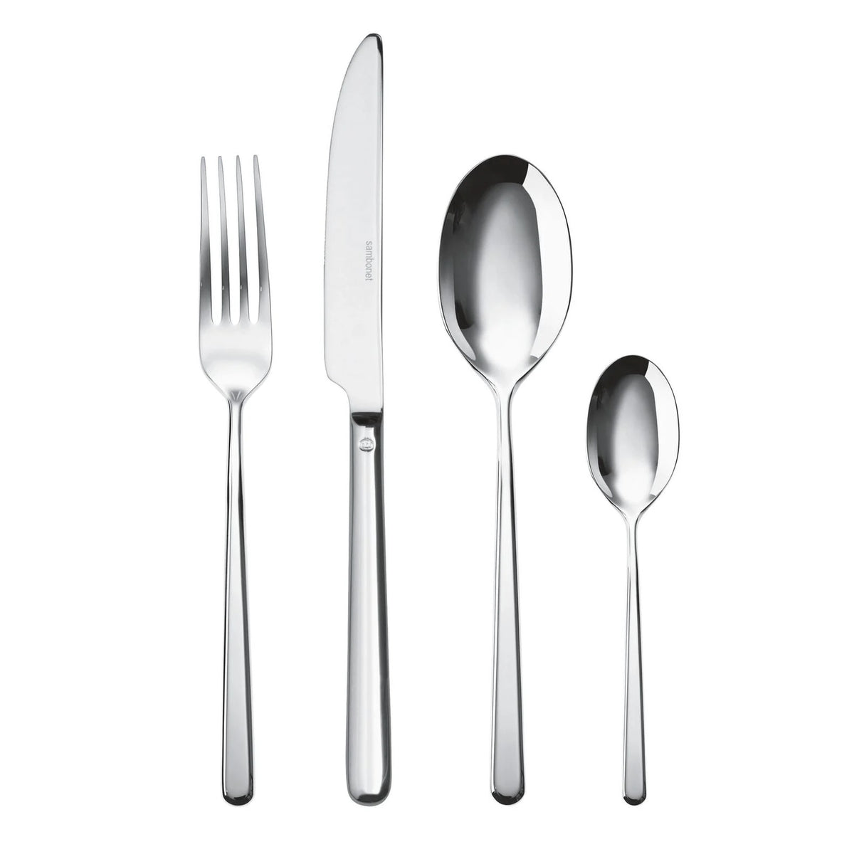 SAMBONET - Linear Acciaio Inox Posate 24 Pezzi Servizio Tavola 52513-81