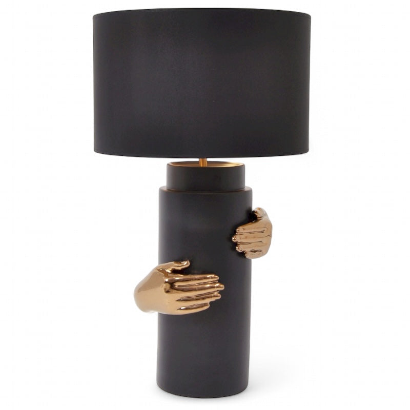 DRIMMER Femina Lampada da Tavolo 70x40cm Nero Oro Ceramica