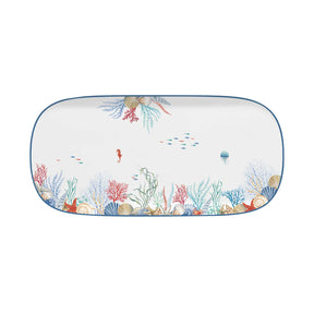Vassoio ovale Sea Breeze Easy Life in porcellana 40x17,5 cm