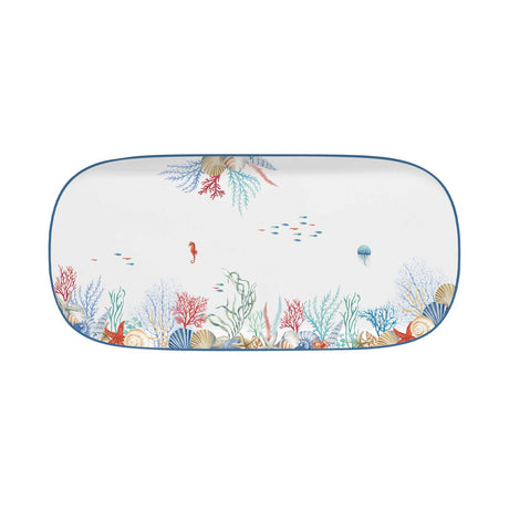 Vassoio ovale Sea Breeze Easy Life in porcellana 40x17,5 cm